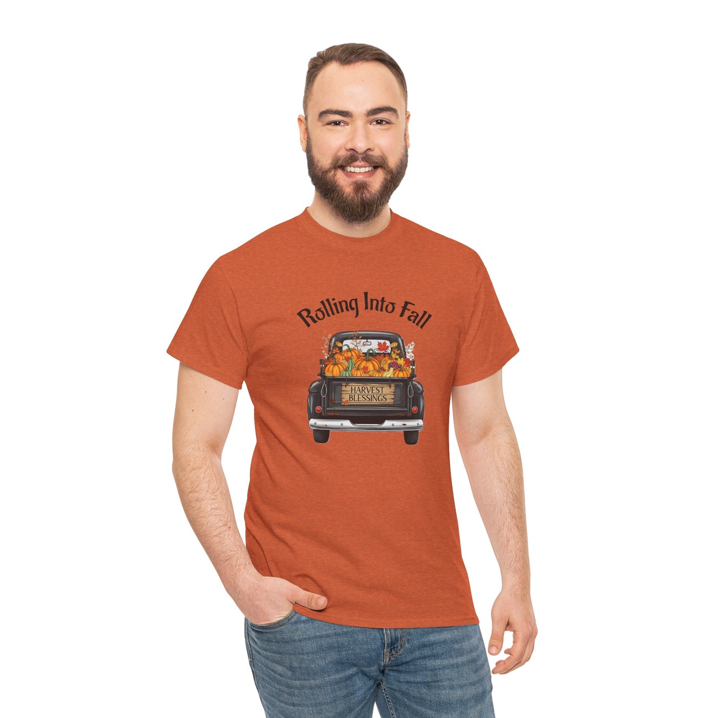 Short Sleeve Shirt - Rolling Into Fall Design, Autumn Apparel, Thanksgiving Shirt, Cozy Fall Fashion, Harvest Celebration Tee