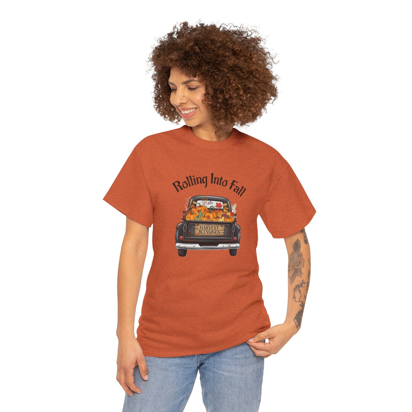 Short Sleeve Shirt - Rolling Into Fall Design, Autumn Apparel, Thanksgiving Shirt, Cozy Fall Fashion, Harvest Celebration Tee