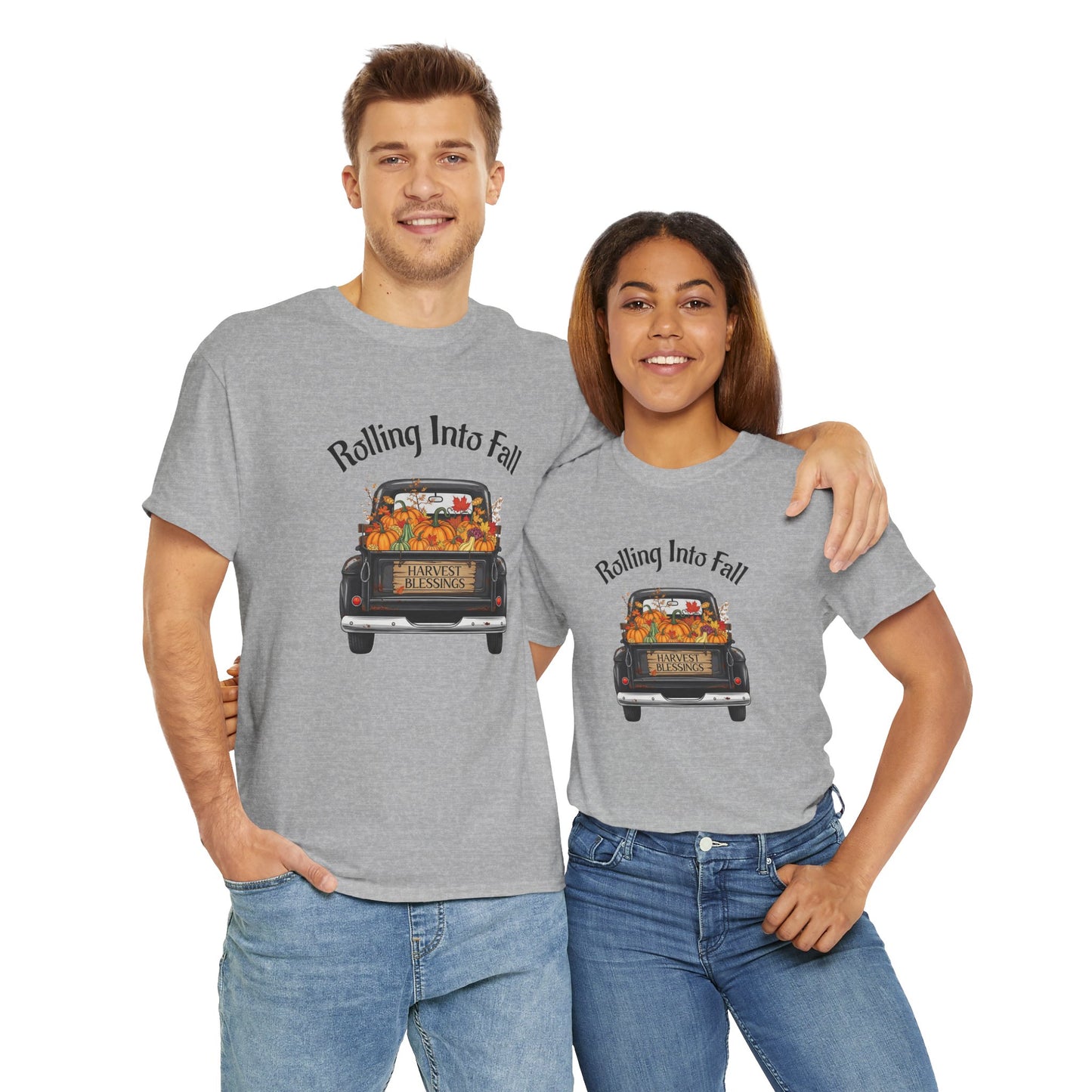Short Sleeve Shirt - Rolling Into Fall Design, Autumn Apparel, Thanksgiving Shirt, Cozy Fall Fashion, Harvest Celebration Tee