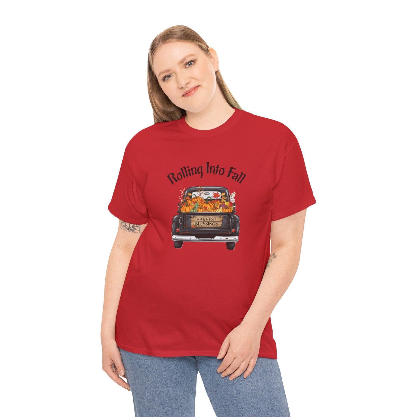 Short Sleeve Shirt - Rolling Into Fall Design, Autumn Apparel, Thanksgiving Shirt, Cozy Fall Fashion, Harvest Celebration Tee