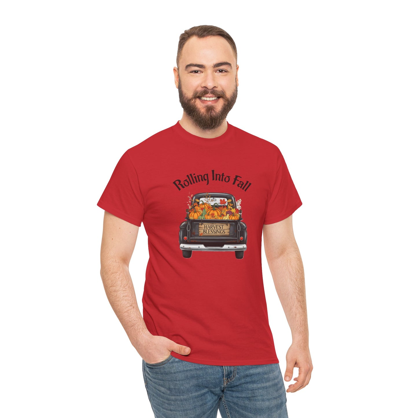 Short Sleeve Shirt - Rolling Into Fall Design, Autumn Apparel, Thanksgiving Shirt, Cozy Fall Fashion, Harvest Celebration Tee