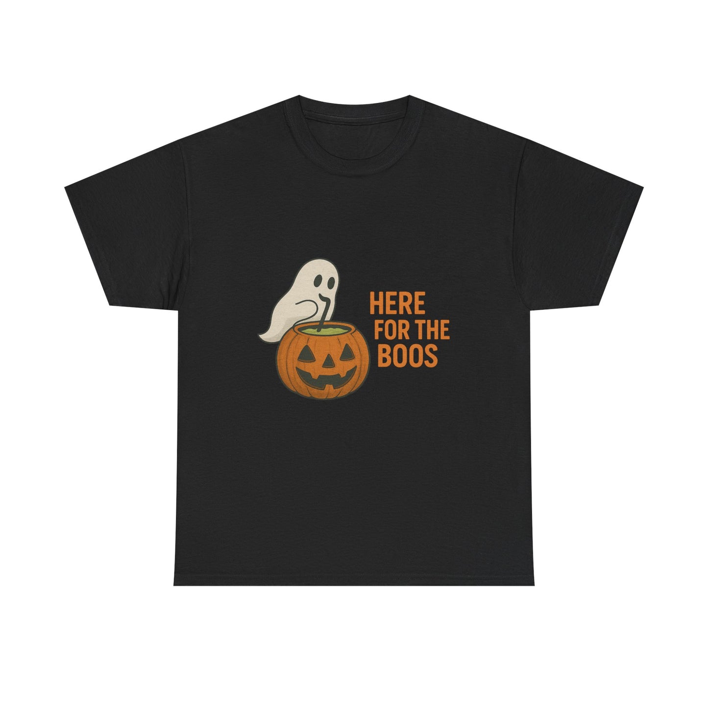 Halloween Unisex Heavy Cotton Tee, Funny Halloween Shirt, Spooky Vibes Tee, Here for the Boos T-Shirt, Casual Autumn Wear, Halloween [...]