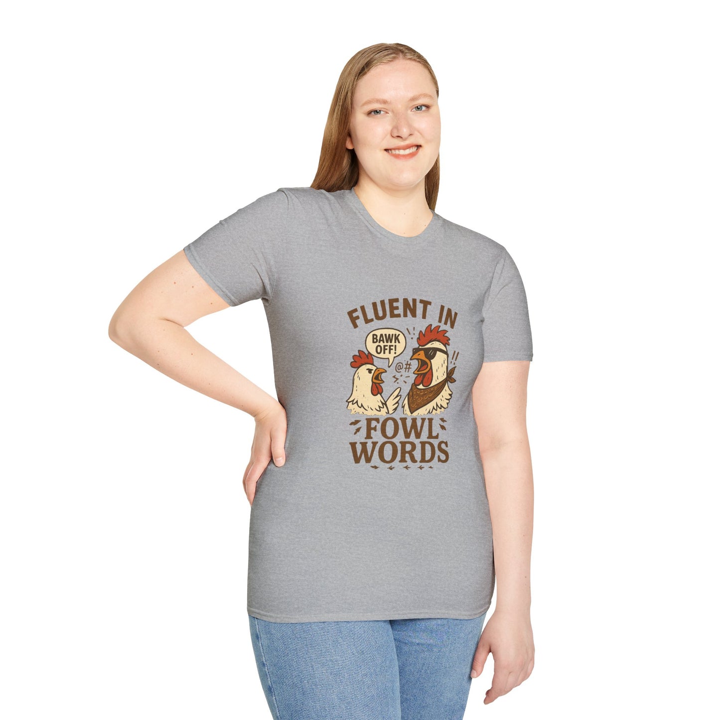 Funny Chicken T-Shirt, Fowl Words Tee, Gift for Poultry Lovers, Humor Shirt, Quirky Animal Tee, Casual Outfit