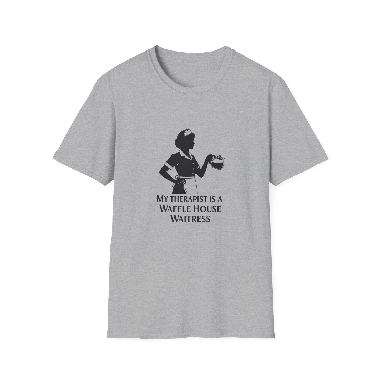Waffle House Waitress T-Shirt, Fun Humor Shirt, Gift for Foodies, Cute Casual Tee, Therapist Joke Tee, Unisex Top