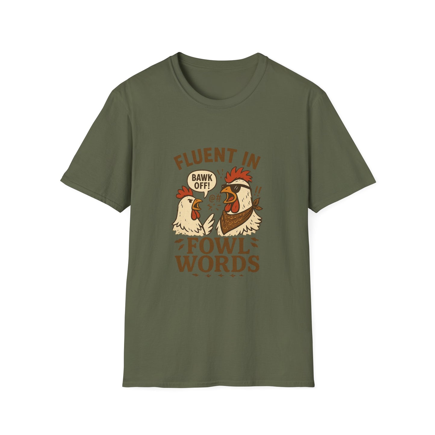 Funny Chicken T-Shirt, Fowl Words Tee, Gift for Poultry Lovers, Humor Shirt, Quirky Animal Tee, Casual Outfit