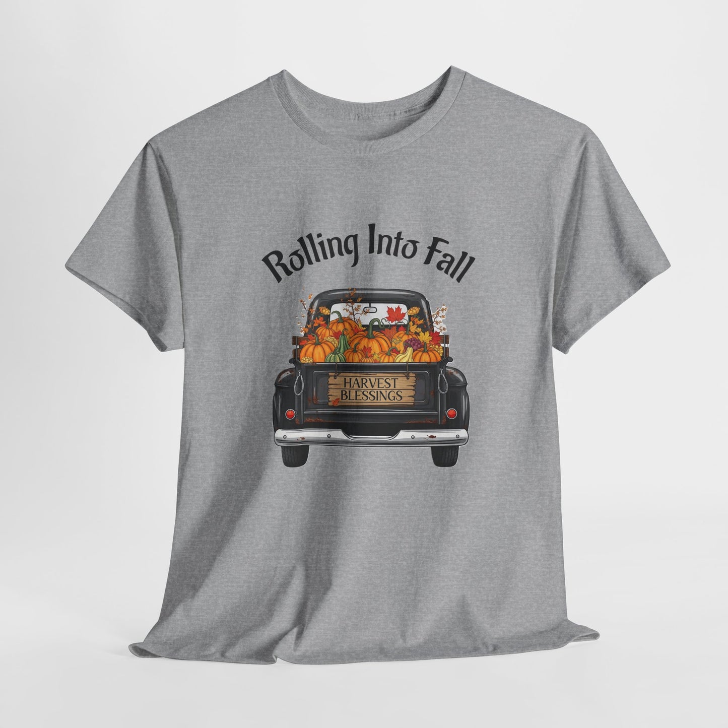 Short Sleeve Shirt - Rolling Into Fall Design, Autumn Apparel, Thanksgiving Shirt, Cozy Fall Fashion, Harvest Celebration Tee