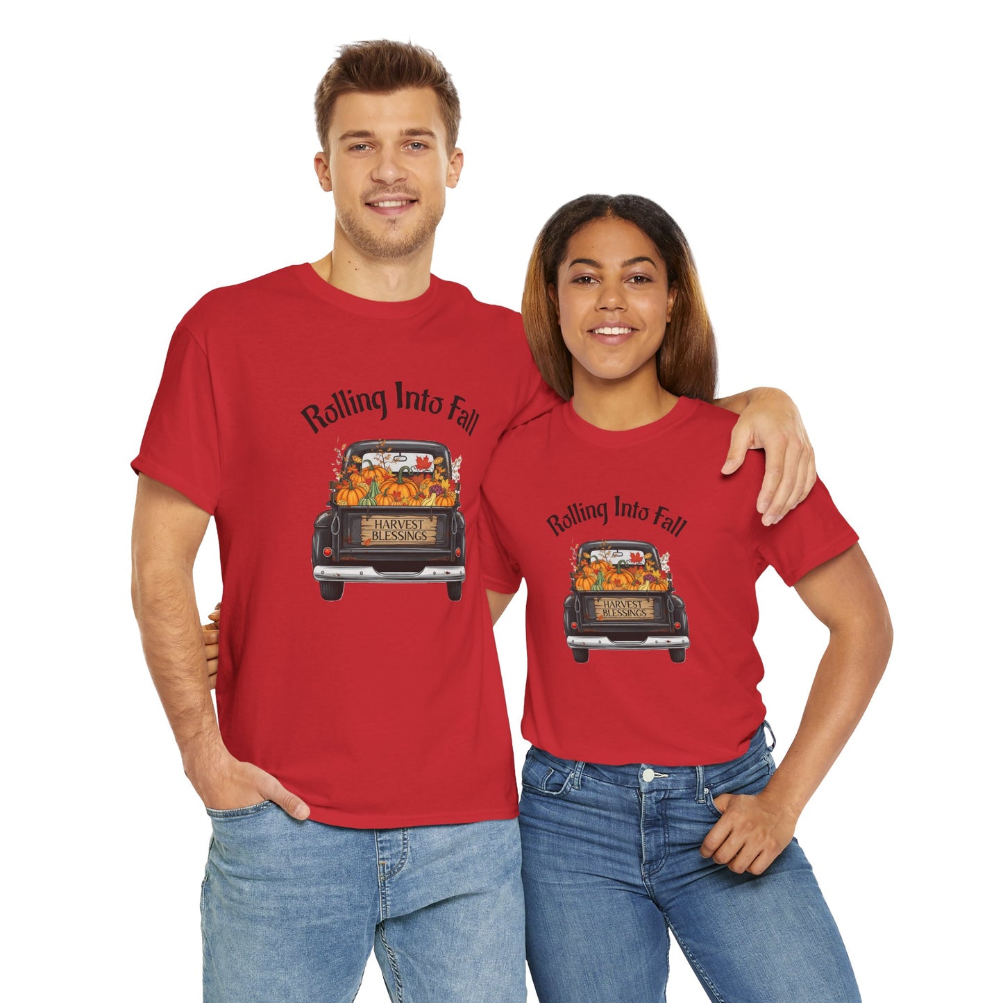 Short Sleeve Shirt - Rolling Into Fall Design, Autumn Apparel, Thanksgiving Shirt, Cozy Fall Fashion, Harvest Celebration Tee