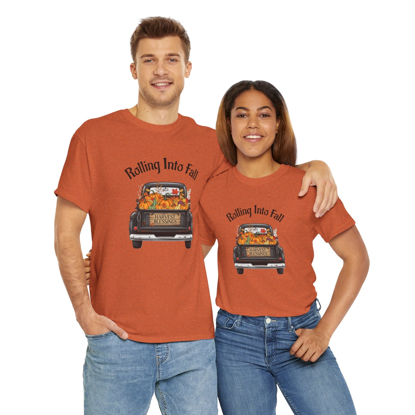 Short Sleeve Shirt - Rolling Into Fall Design, Autumn Apparel, Thanksgiving Shirt, Cozy Fall Fashion, Harvest Celebration Tee
