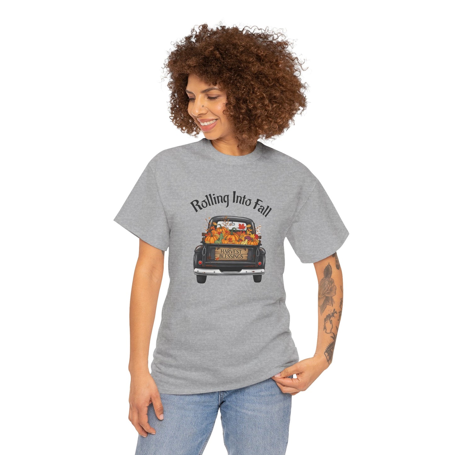 Short Sleeve Shirt - Rolling Into Fall Design, Autumn Apparel, Thanksgiving Shirt, Cozy Fall Fashion, Harvest Celebration Tee