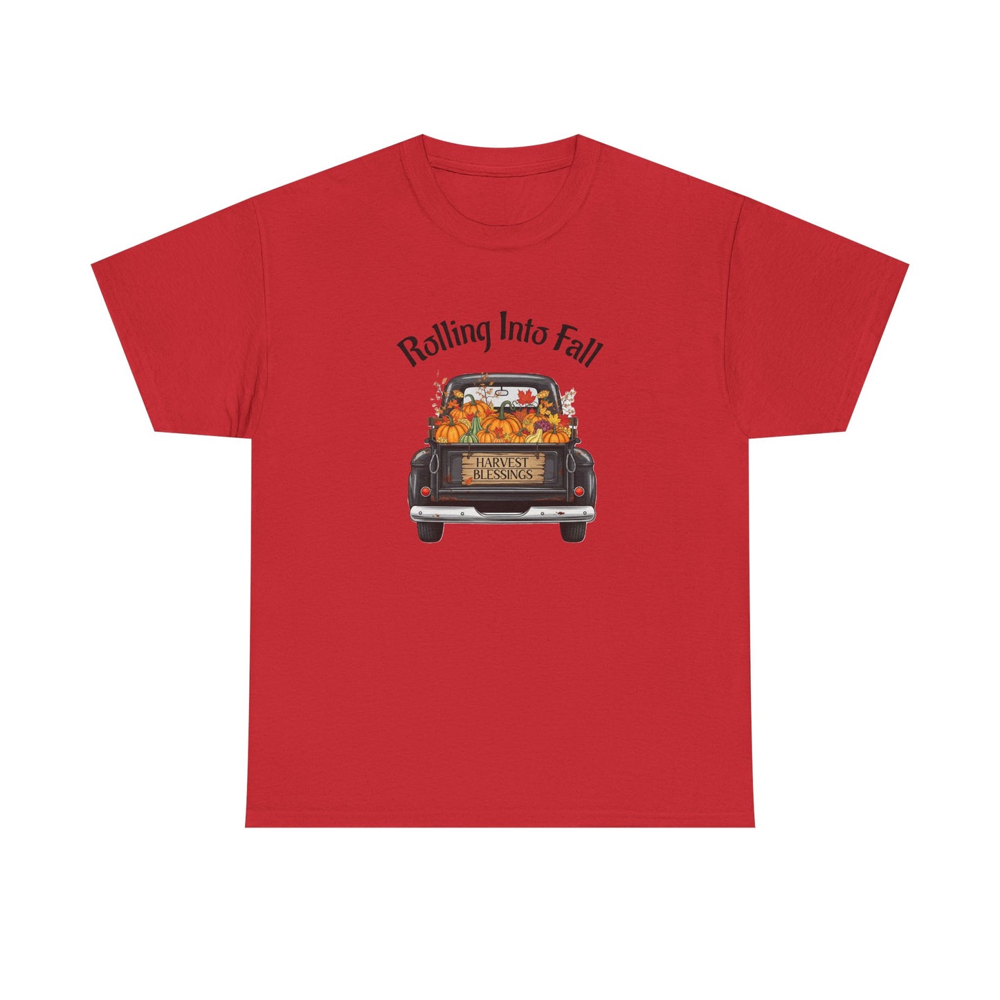 Short Sleeve Shirt - Rolling Into Fall Design, Autumn Apparel, Thanksgiving Shirt, Cozy Fall Fashion, Harvest Celebration Tee