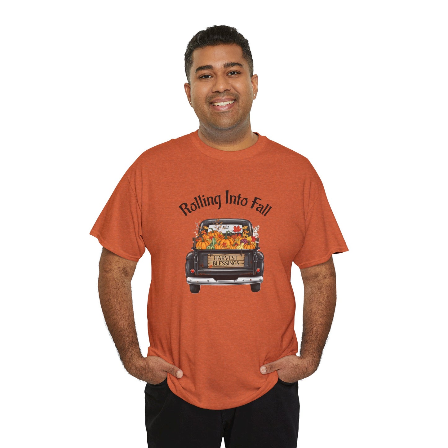 Short Sleeve Shirt - Rolling Into Fall Design, Autumn Apparel, Thanksgiving Shirt, Cozy Fall Fashion, Harvest Celebration Tee