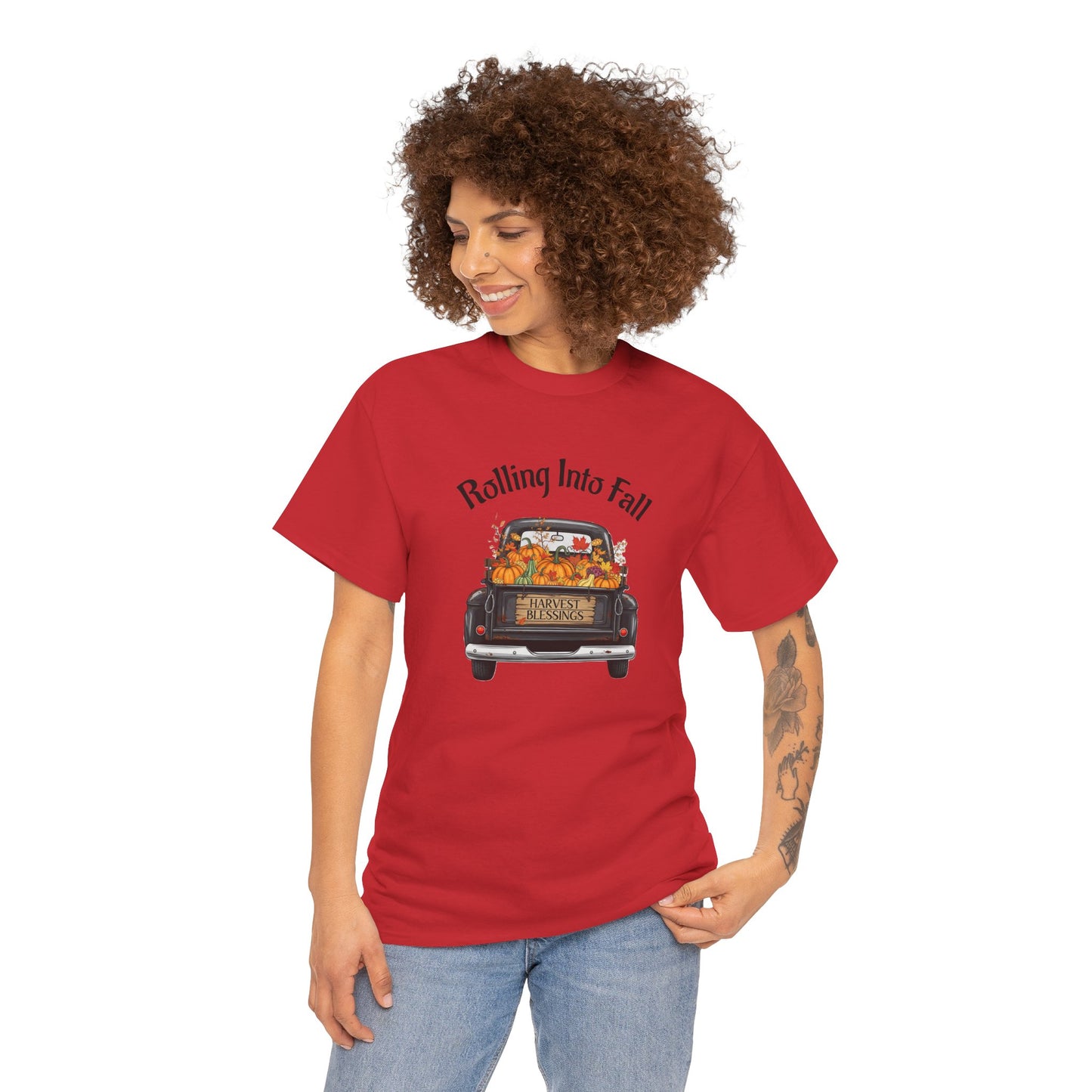 Short Sleeve Shirt - Rolling Into Fall Design, Autumn Apparel, Thanksgiving Shirt, Cozy Fall Fashion, Harvest Celebration Tee
