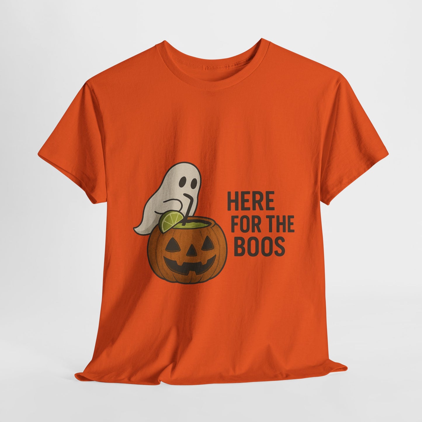 Halloween Unisex Heavy Cotton Tee, Funny Halloween Shirt, Spooky Vibes Tee, Here for the Boos T-Shirt, Casual Autumn Wear, Halloween [...]