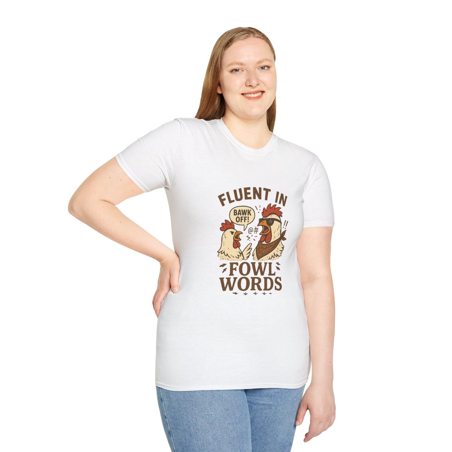 Funny Chicken T-Shirt, Fowl Words Tee, Gift for Poultry Lovers, Humor Shirt, Quirky Animal Tee, Casual Outfit