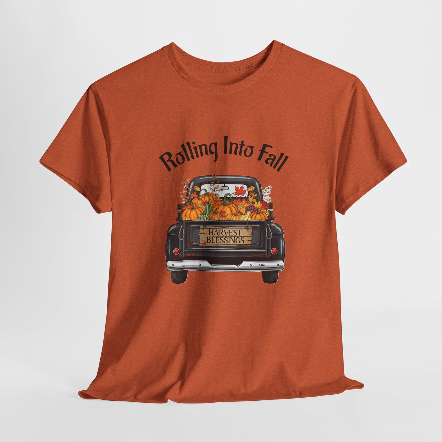 Short Sleeve Shirt - Rolling Into Fall Design, Autumn Apparel, Thanksgiving Shirt, Cozy Fall Fashion, Harvest Celebration Tee