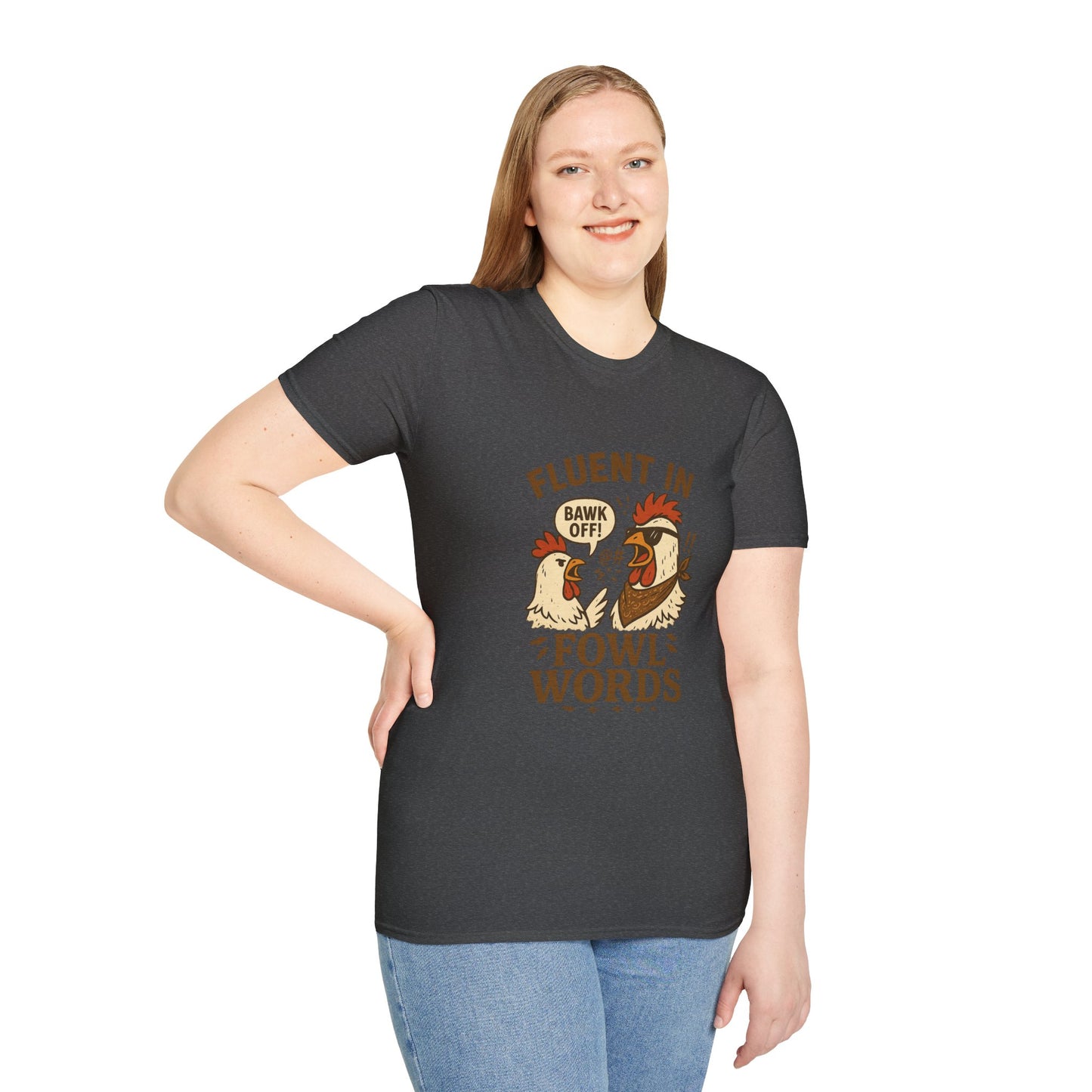 Funny Chicken T-Shirt, Fowl Words Tee, Gift for Poultry Lovers, Humor Shirt, Quirky Animal Tee, Casual Outfit