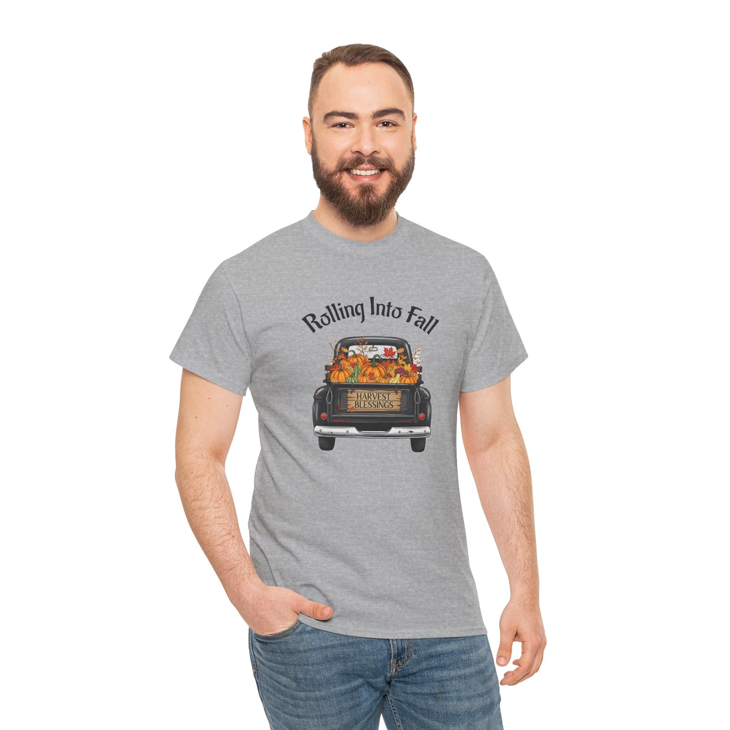 Short Sleeve Shirt - Rolling Into Fall Design, Autumn Apparel, Thanksgiving Shirt, Cozy Fall Fashion, Harvest Celebration Tee