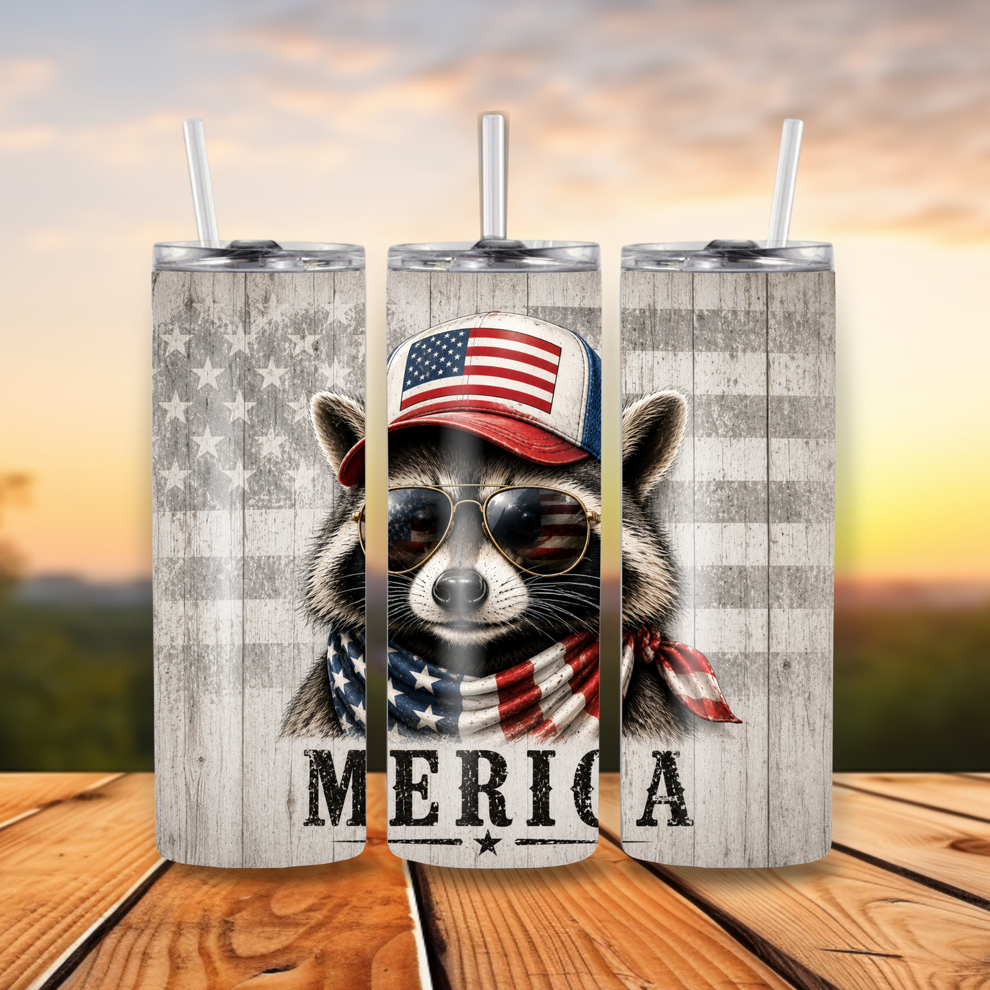 Merica Racoon 20oz Tumbler