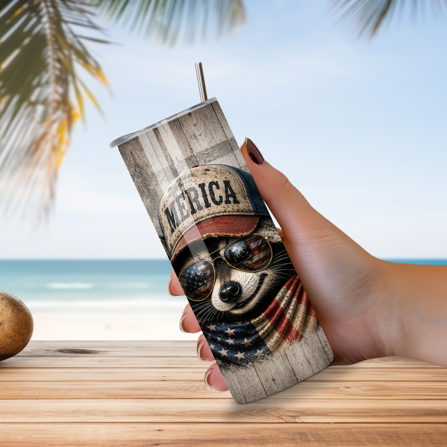 Merica Racoon 20oz Tumbler