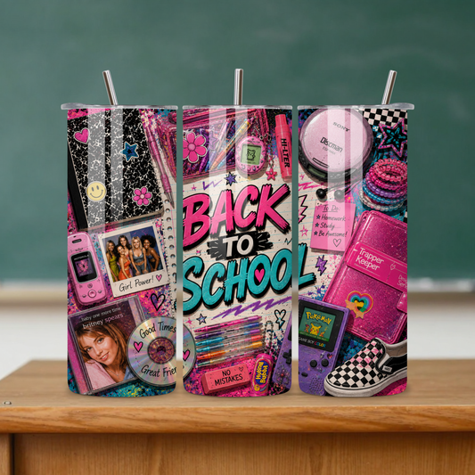 90s Retro Pink Back to School