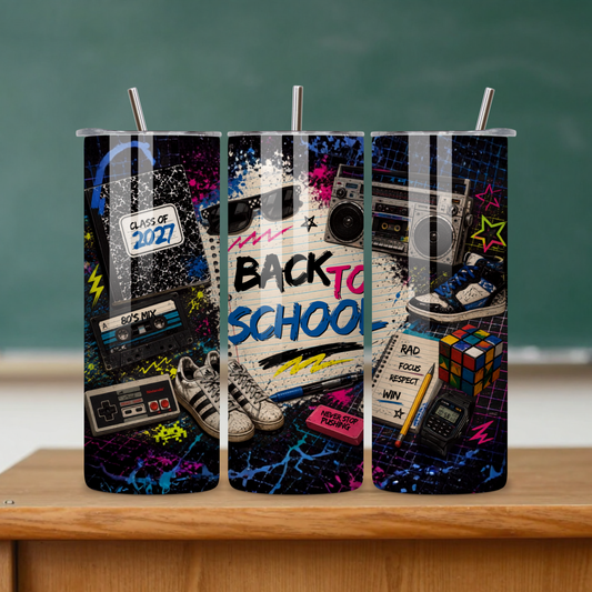 80’s Retro Blue Back to School