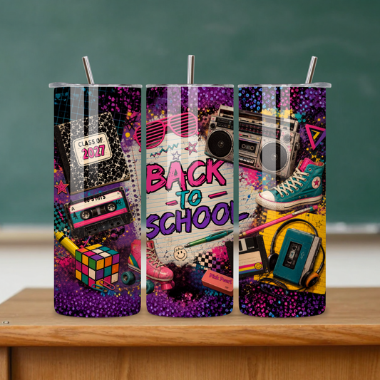 80’s Retro Pink Back to School